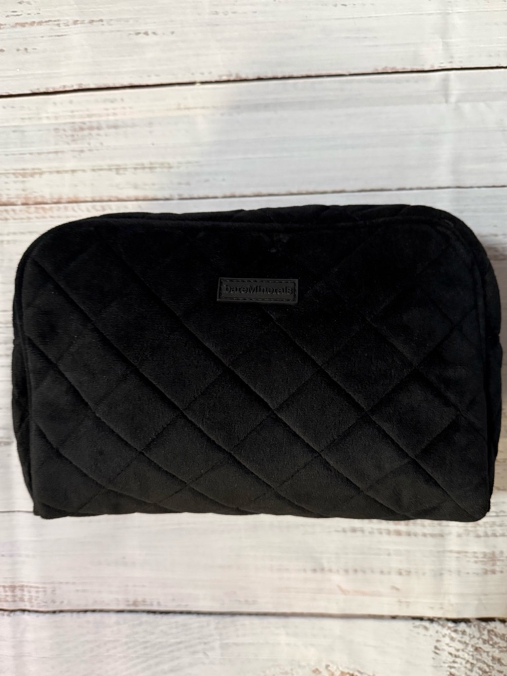 bareMinerals Quilted Black Cosmetic Bag NWOT